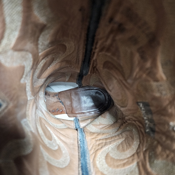 Nocona Boots Mens Black Leather Western Cowboy Boots Size 9D - Picture 13 of 15